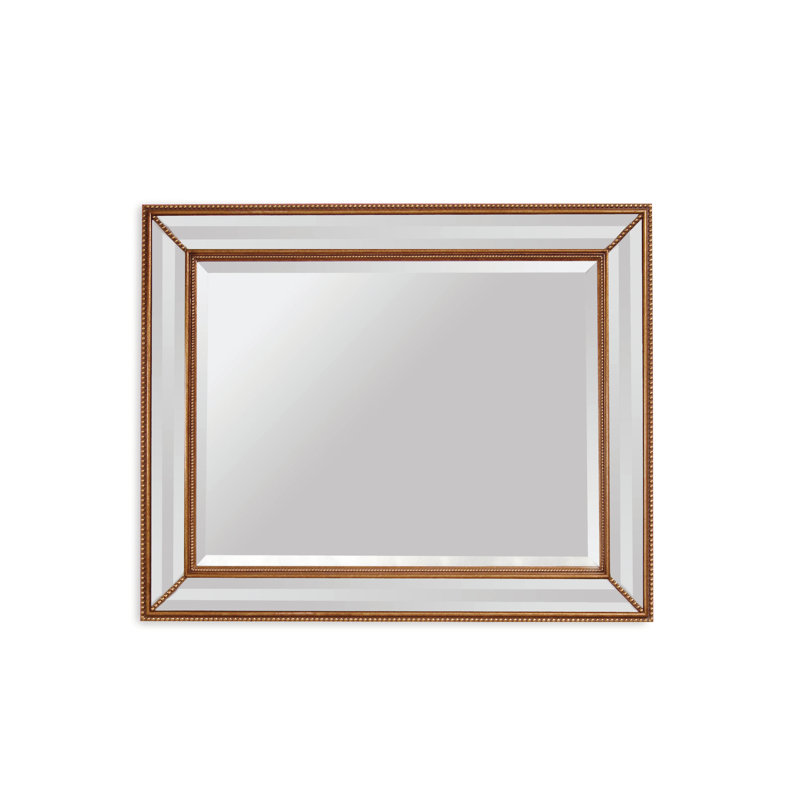 Willa Arlo Interiors Rectangle Antique Bronze Wood Wall Mirror